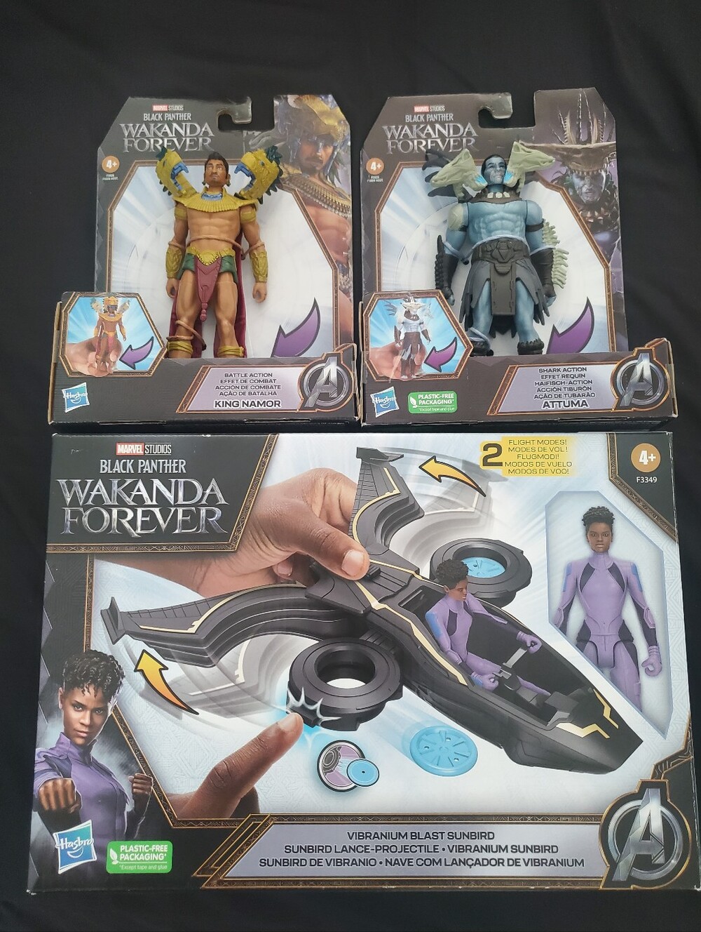 : Black panther WAKANDA FOREVER 6"ACTION toys king Namur attuma shuri & sunbird